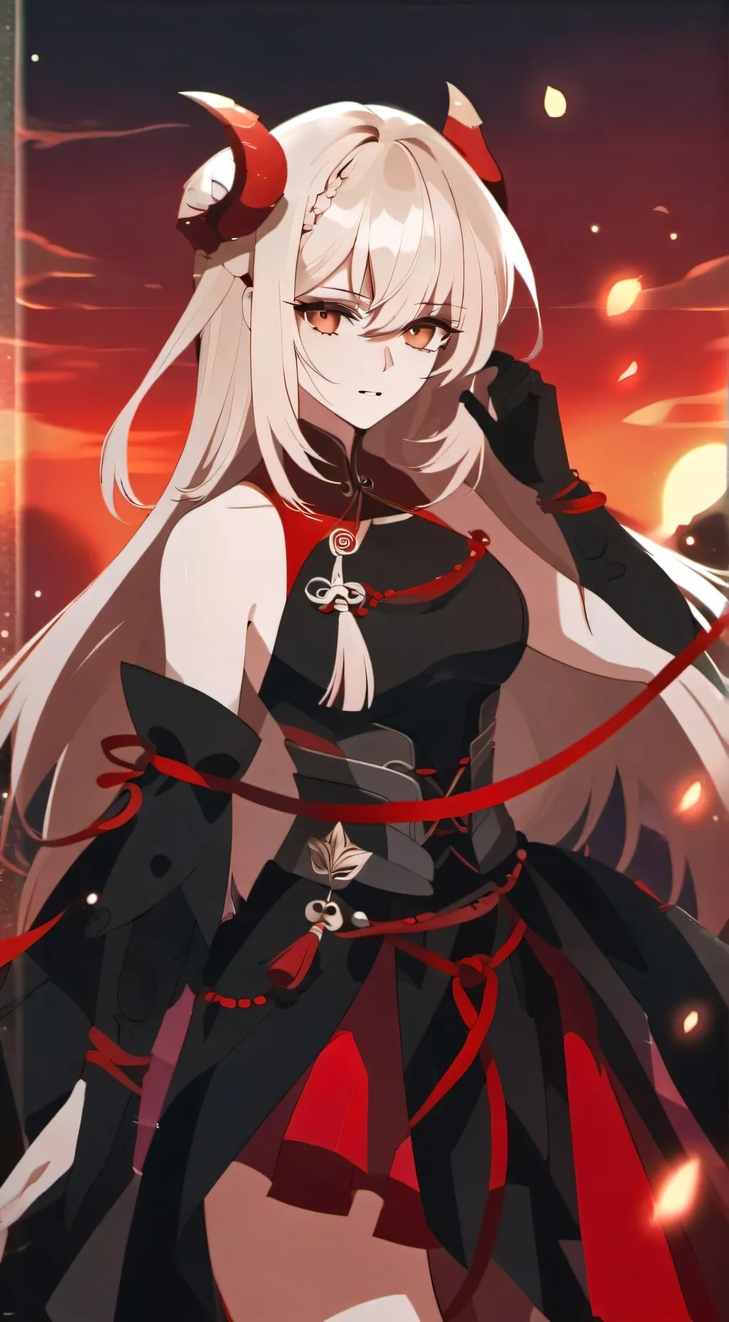 ai character: asako (Demon Queen background