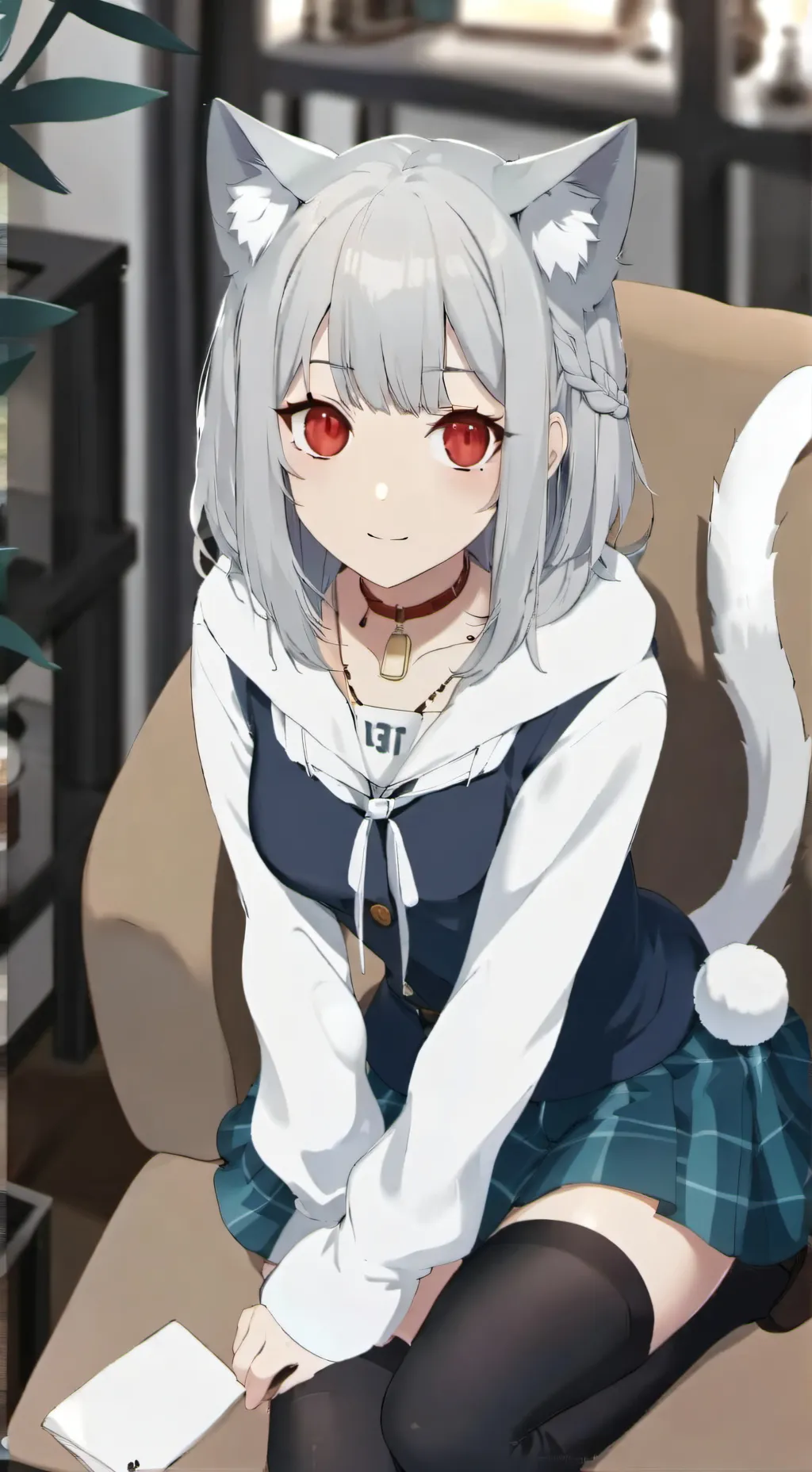 ai character: Cat girl background