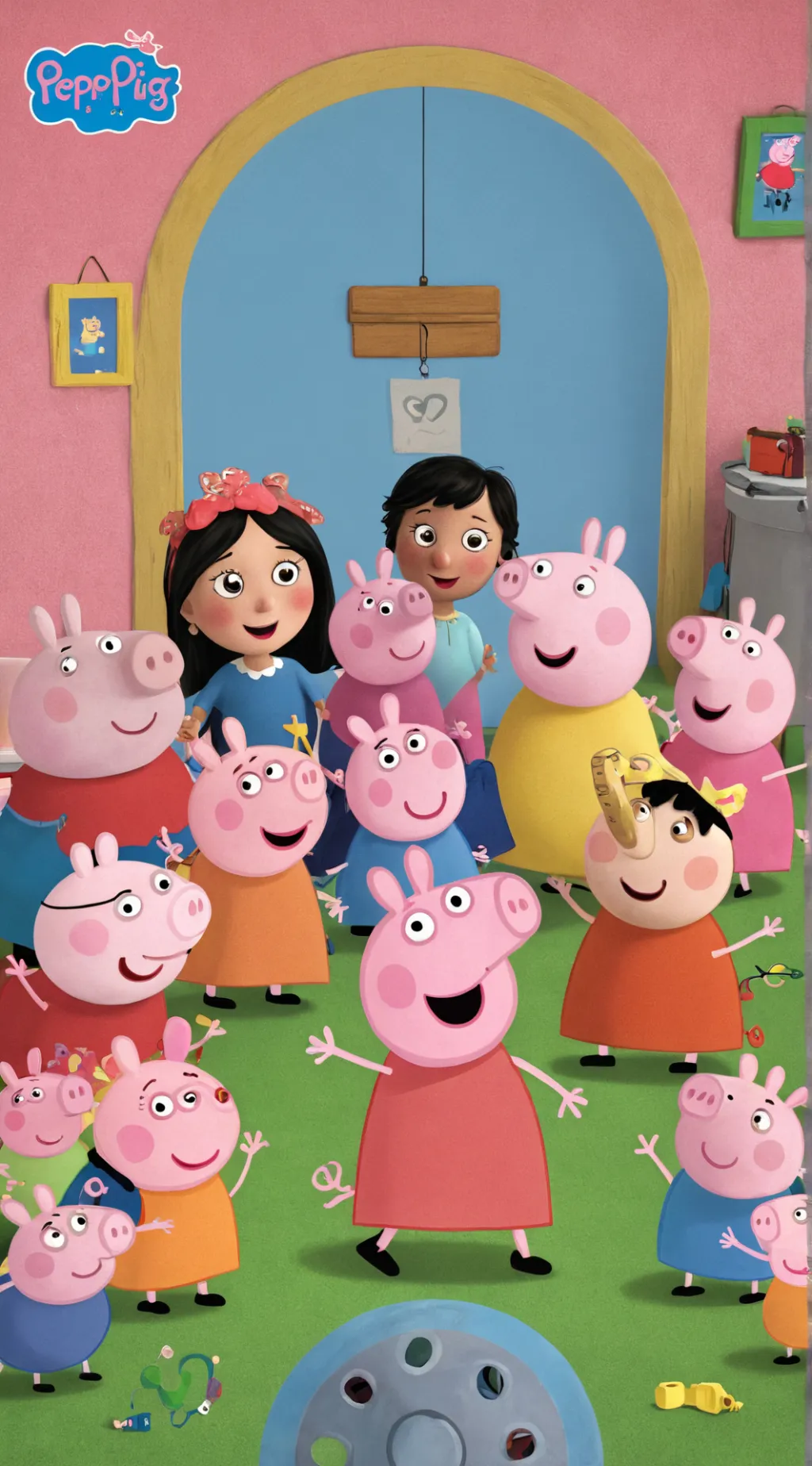 ai character: Peppa Pig Film 2 background