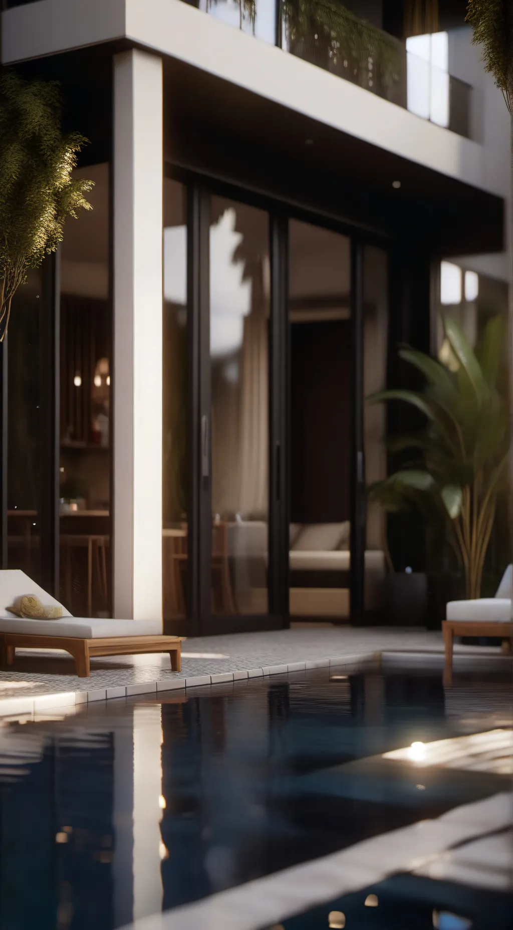 ai character: zack en la piscina background