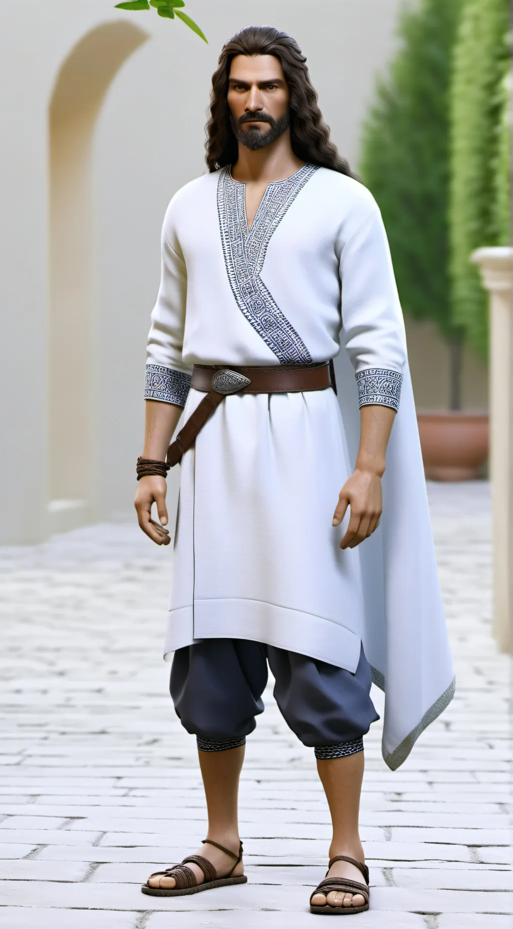 ai character: Jesus background