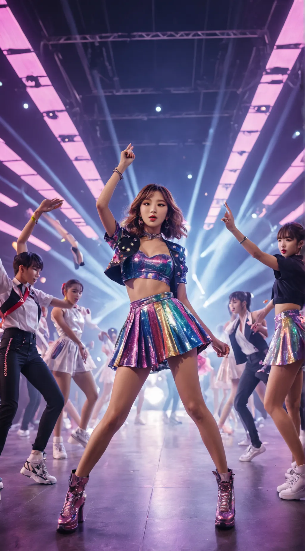 ai character: K-Pop Dreams: Rise of an Idol background