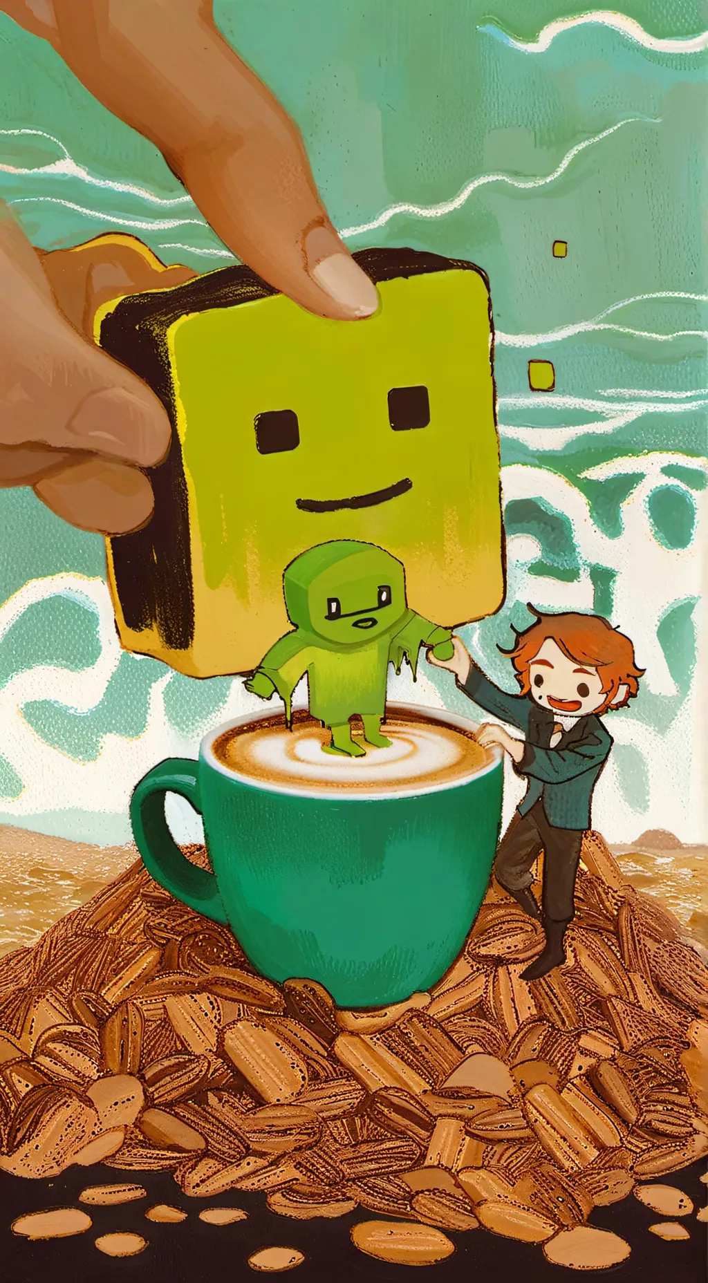 ai character: Brainrot infect background