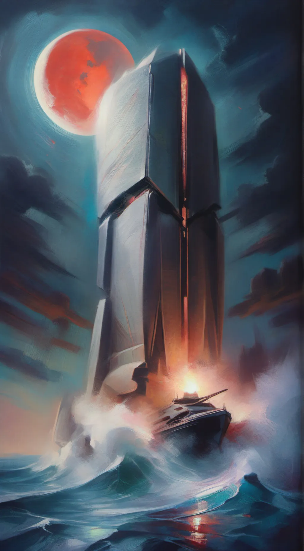 ai character: House window night background