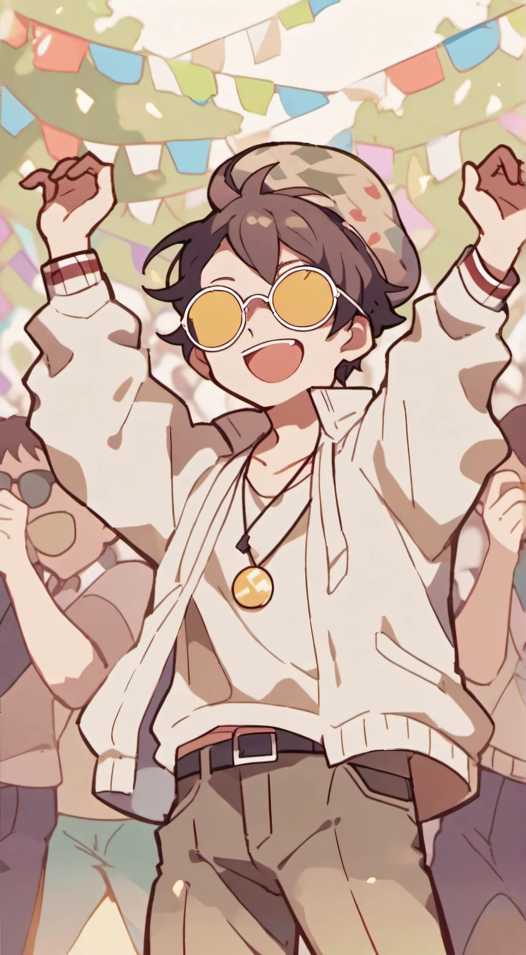 ai character: Cosmos bad mood.. background