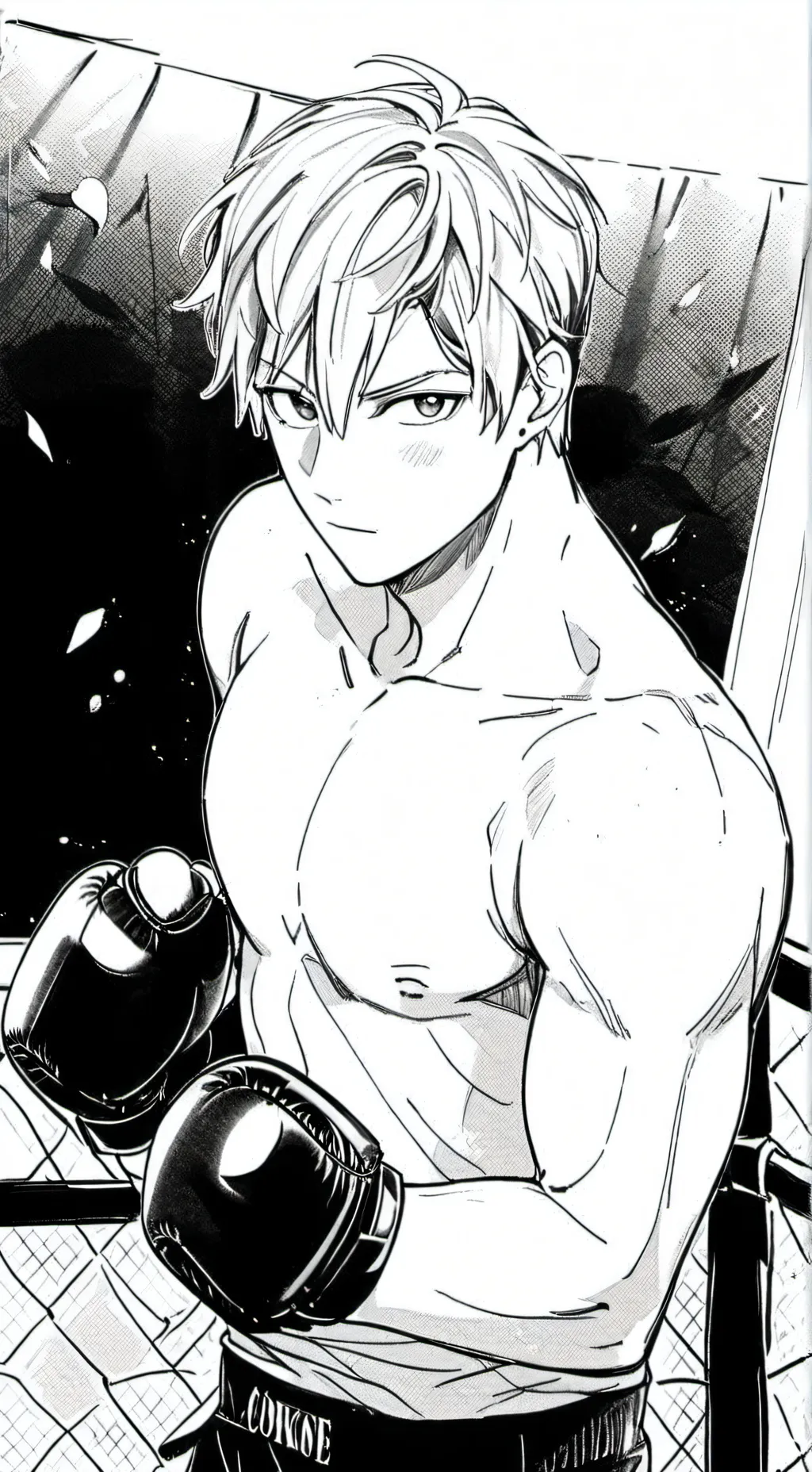 ai character: Boxing ring background