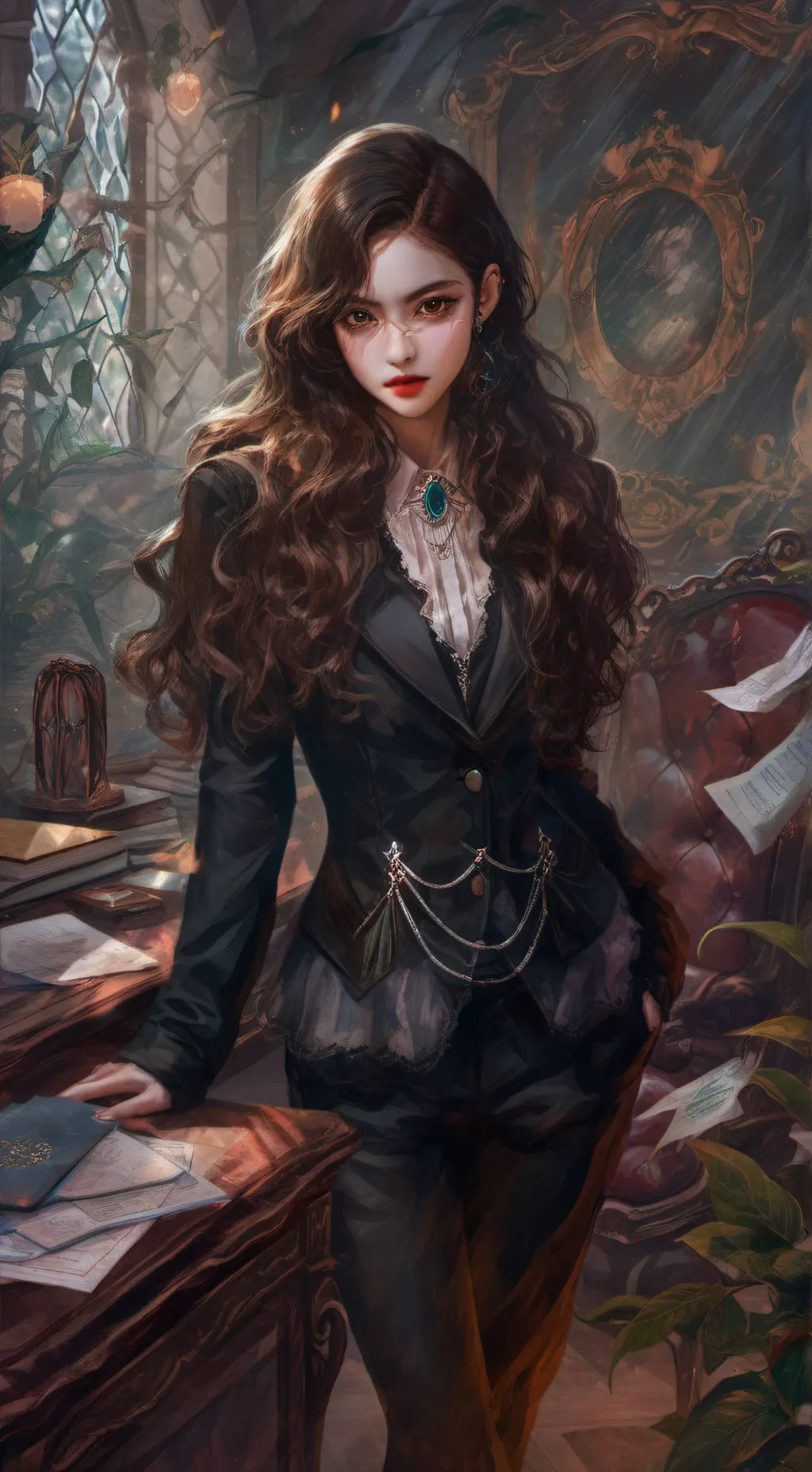 ai character: Alexandra  background