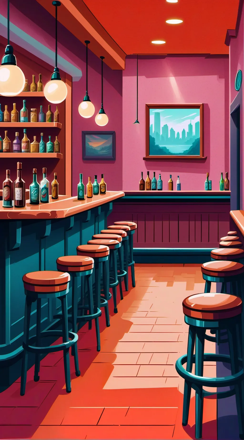 ai character: Bar background