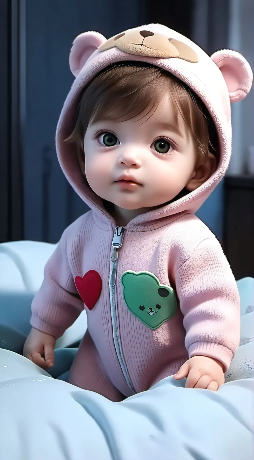 ai character: U as a baby background