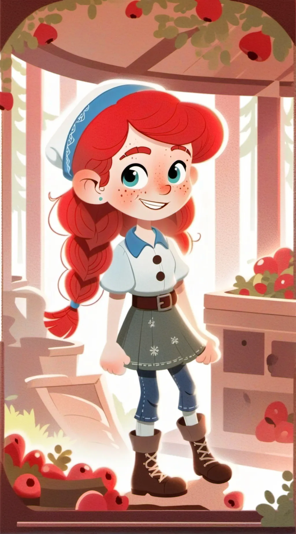 ai character: Apple Amy background