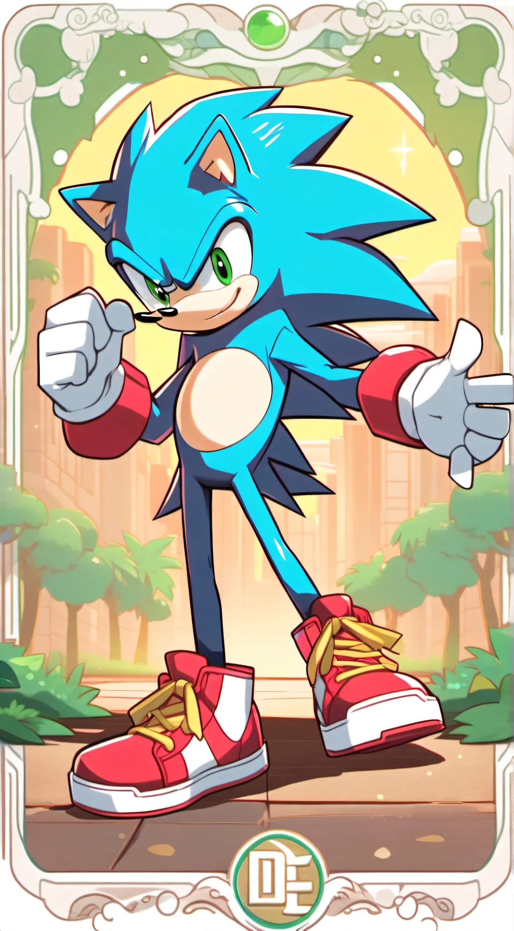 ai character: Sonic the hedgehog background