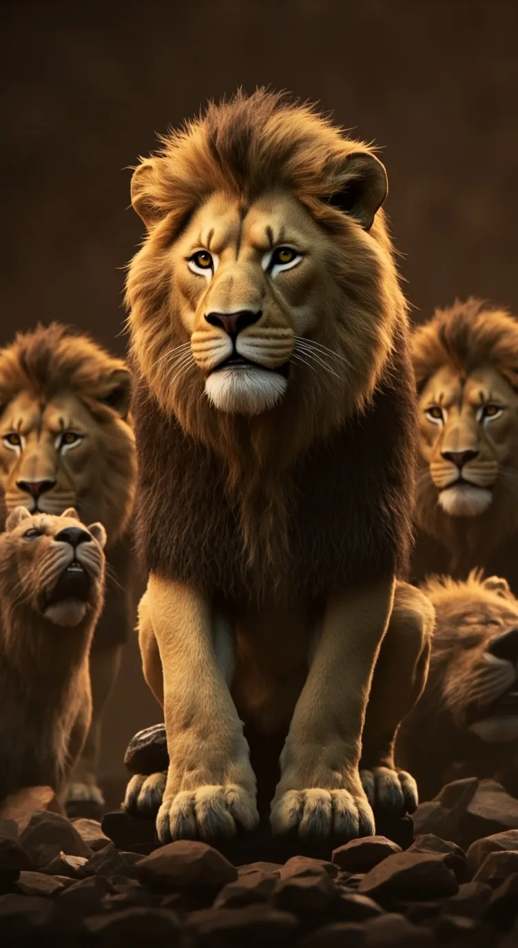 ai character: Lion Pack background