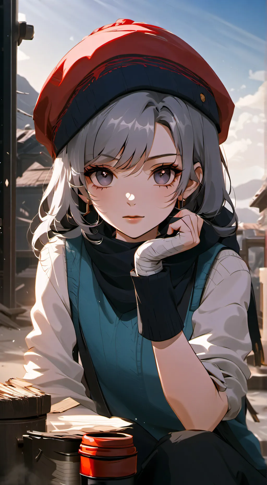 ai character: Needle BFDI background