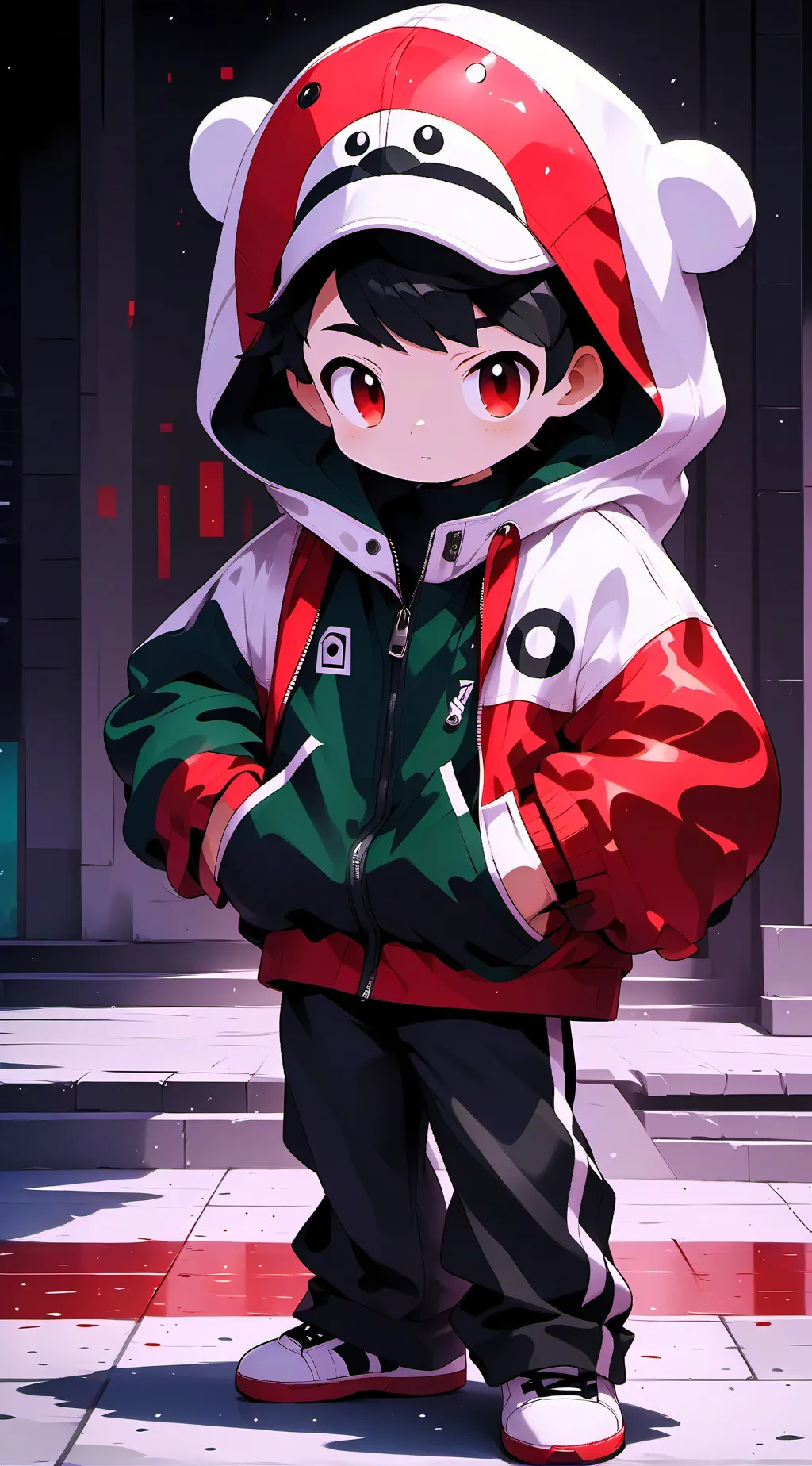 ai character: Wants chocolates background