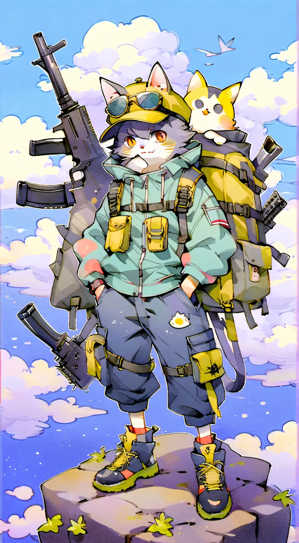 ai character: flamer cat background