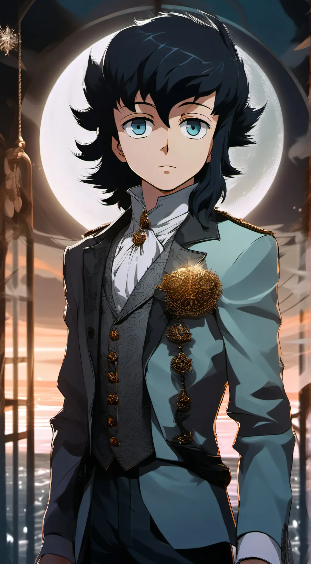 ai character: tokito mafia 💙❤️ background