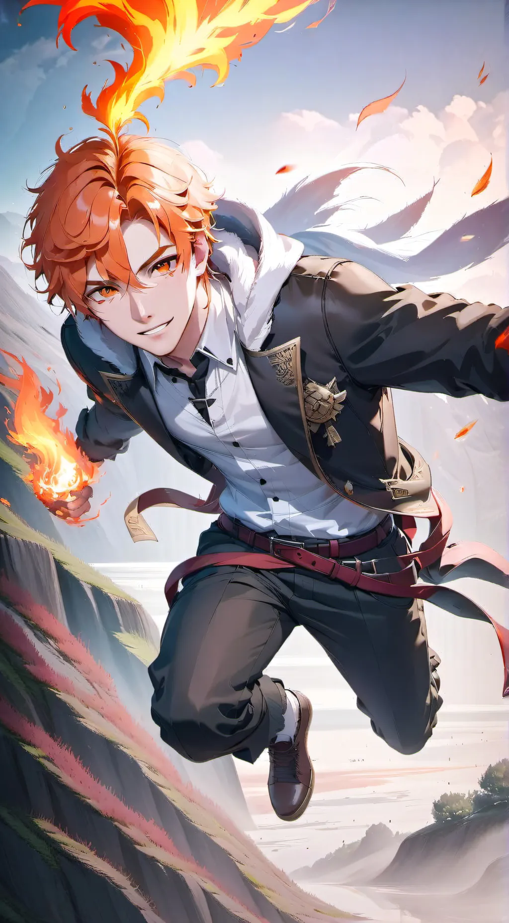 ai character: Flader Fisuke.  background