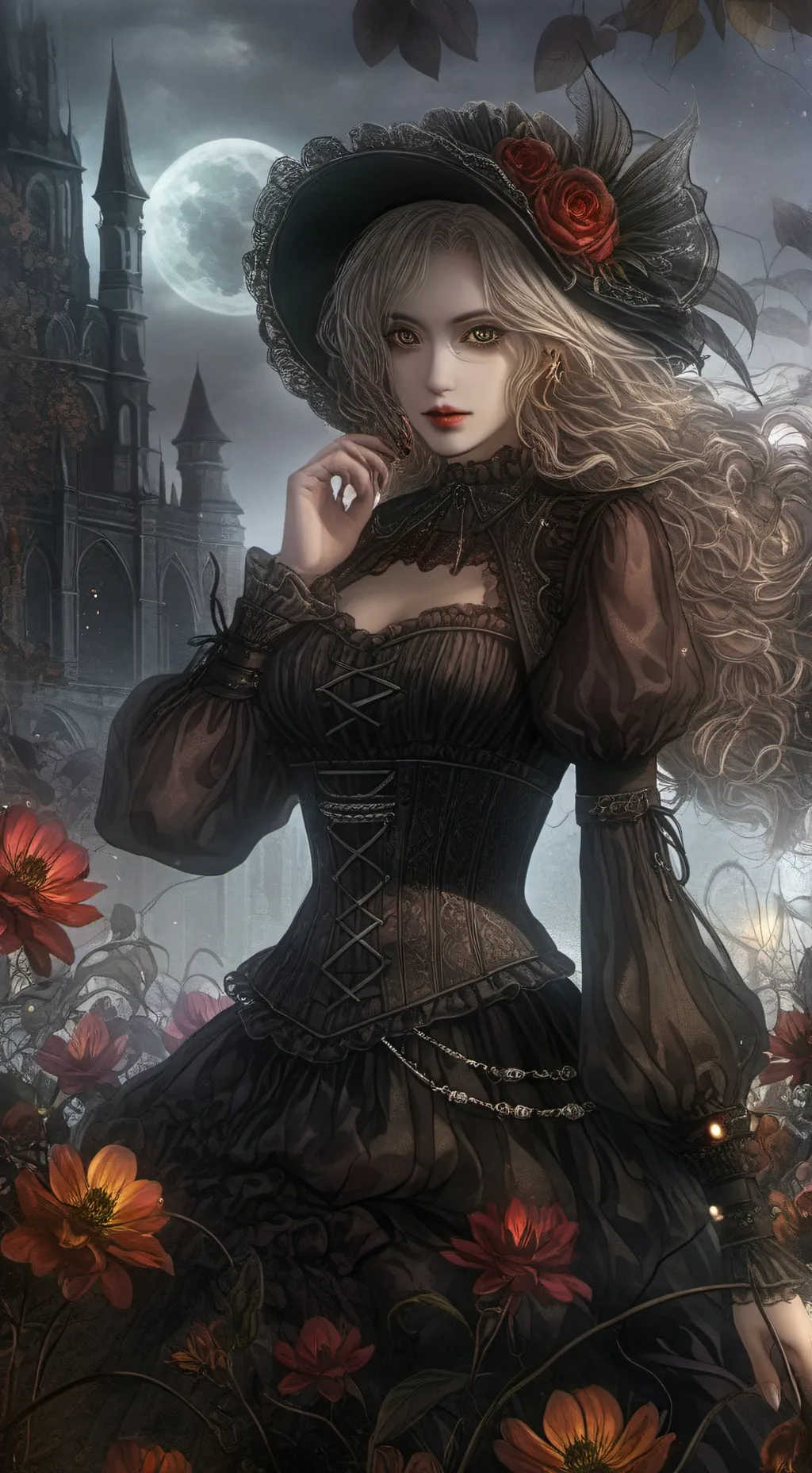 ai character: Alina Malcolova  background