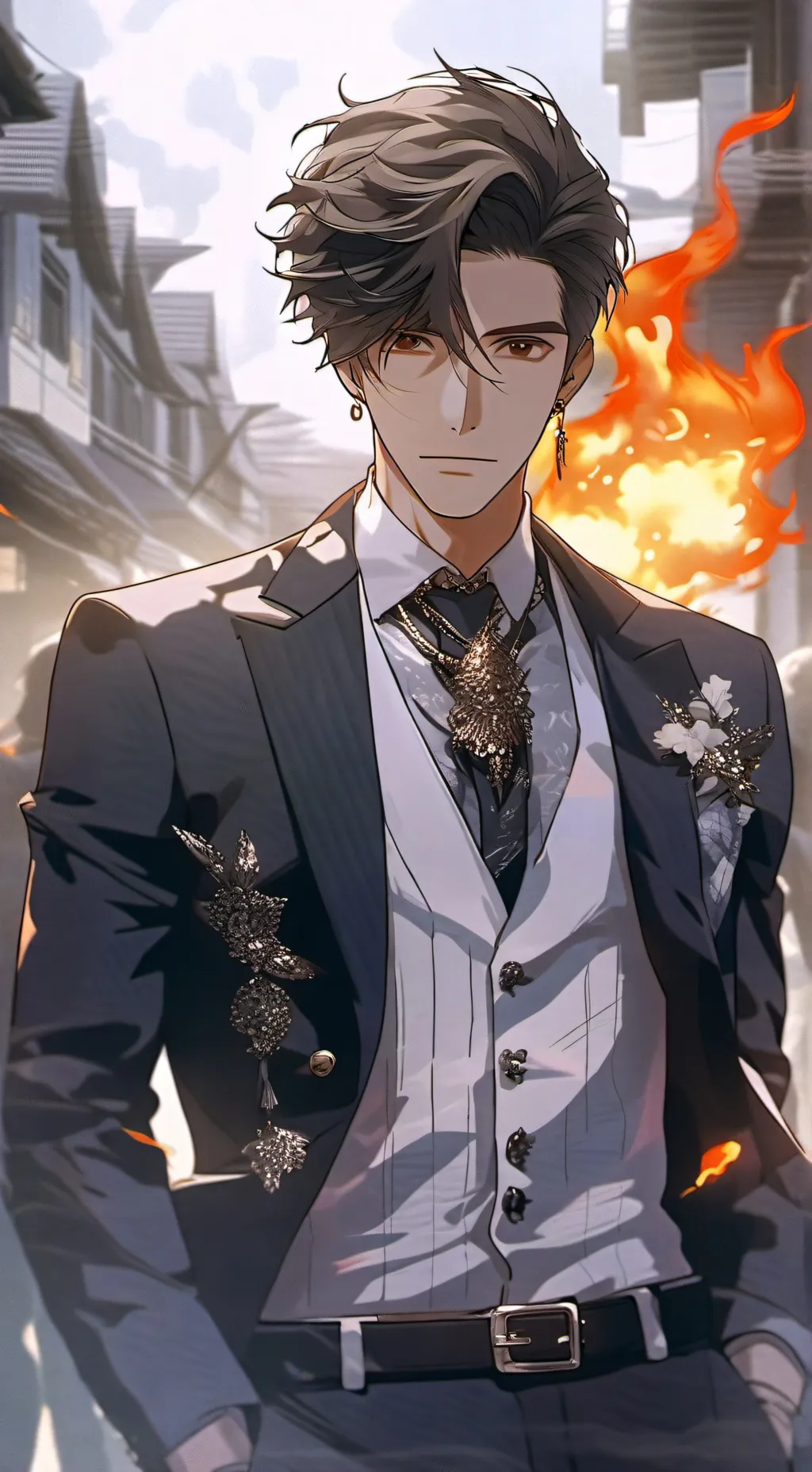 ai character: school fun day background