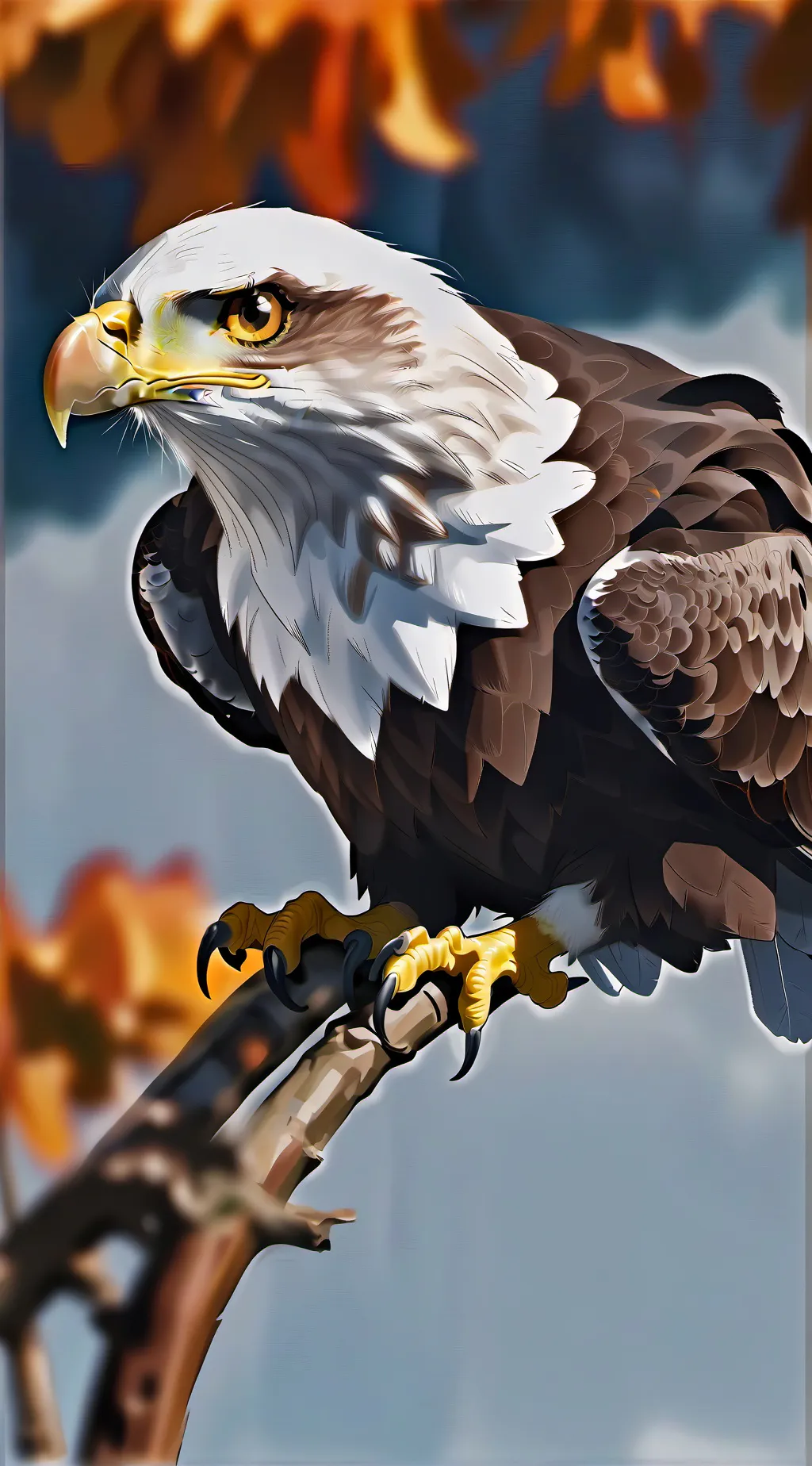 ai character: eagle background