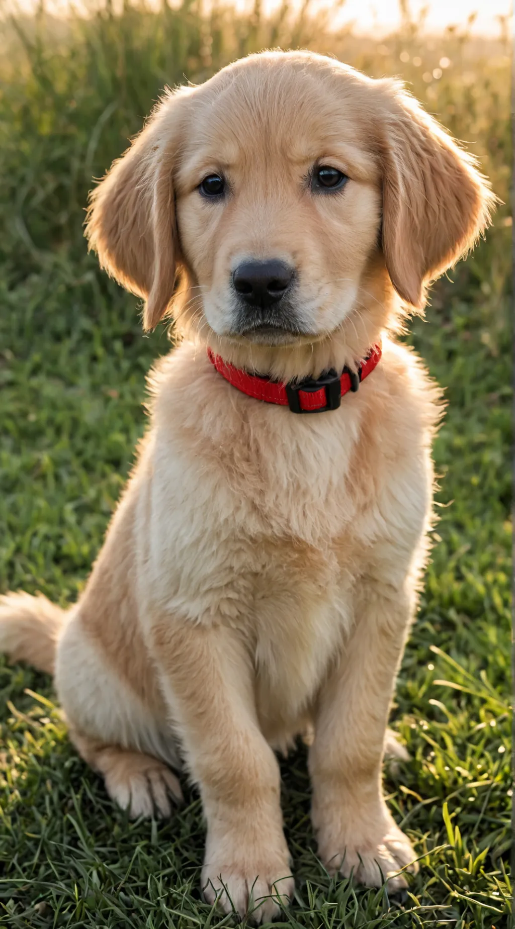 ai character: Golden retriever background