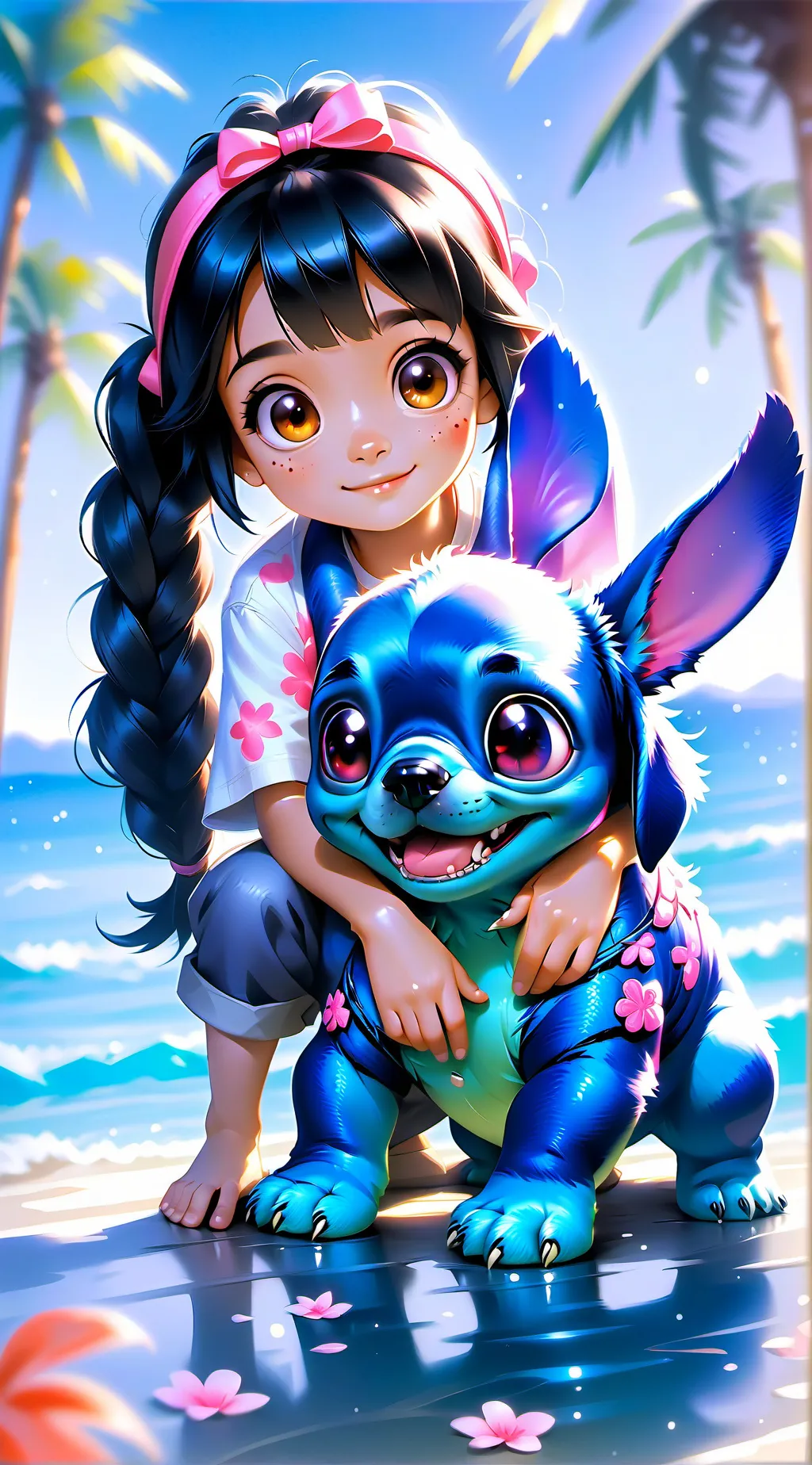 ai character: zoie stitch  background