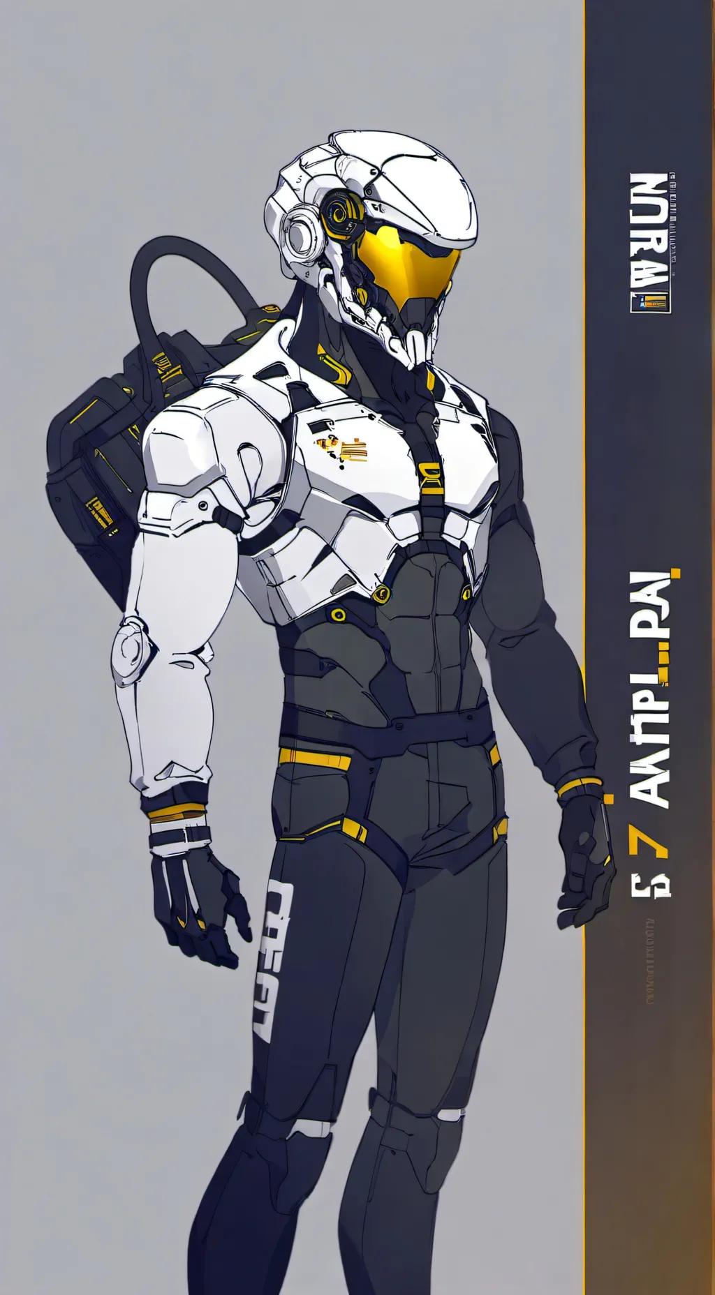 ai character: battles mech  background