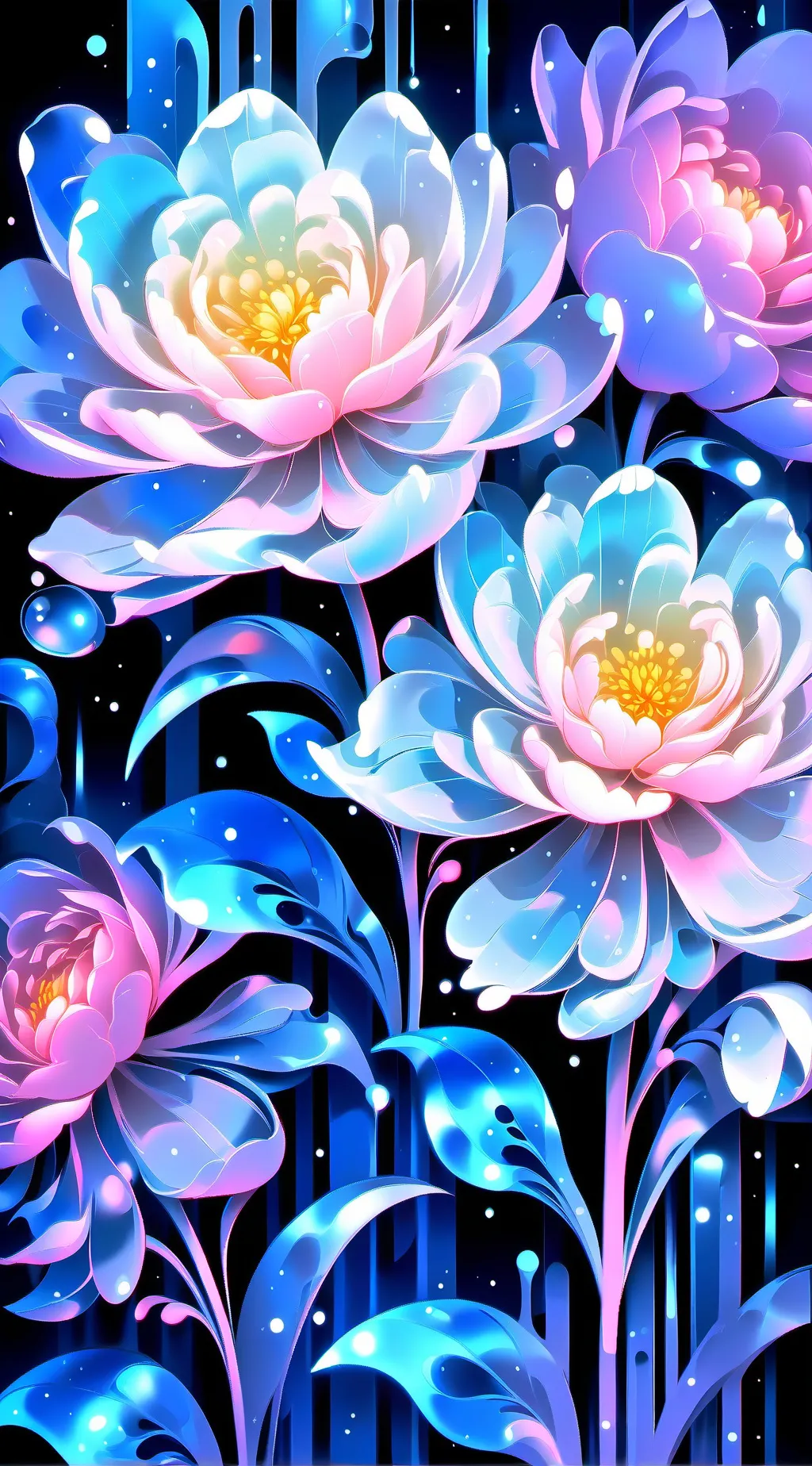 ai character: ★•Flowy•✿ background