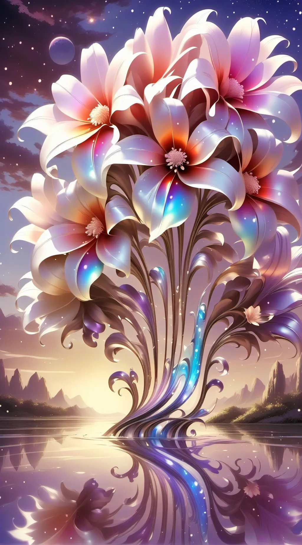 ai character: Moonflower:3 background