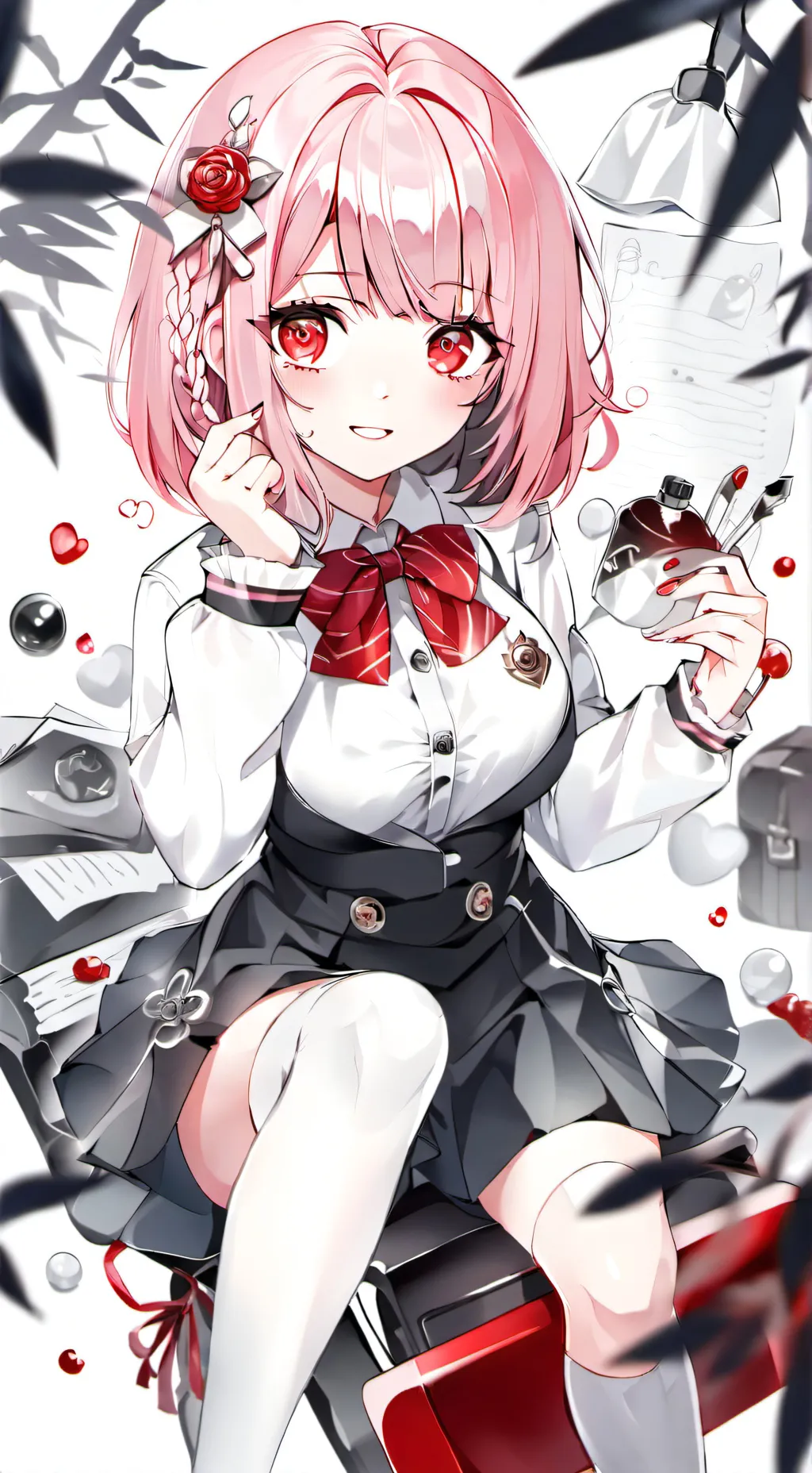 ai character: rose background