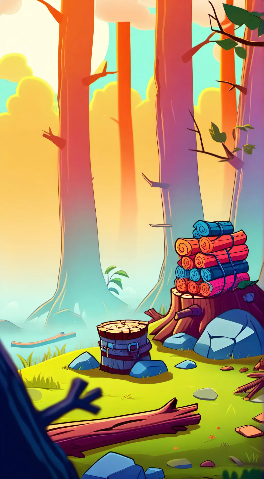 ai character: FOREST-FORSAKEN background