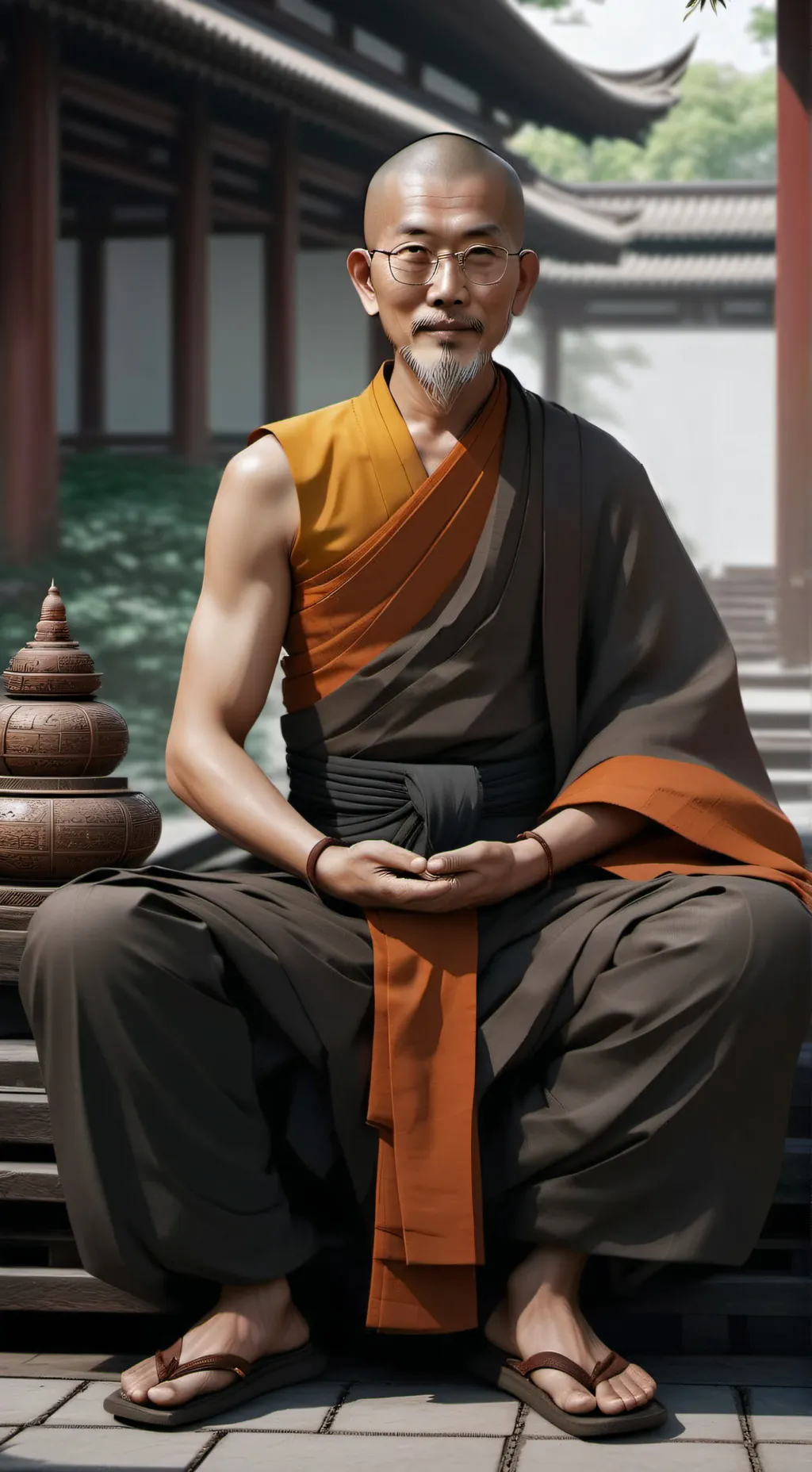 ai character: Monk Dalai background