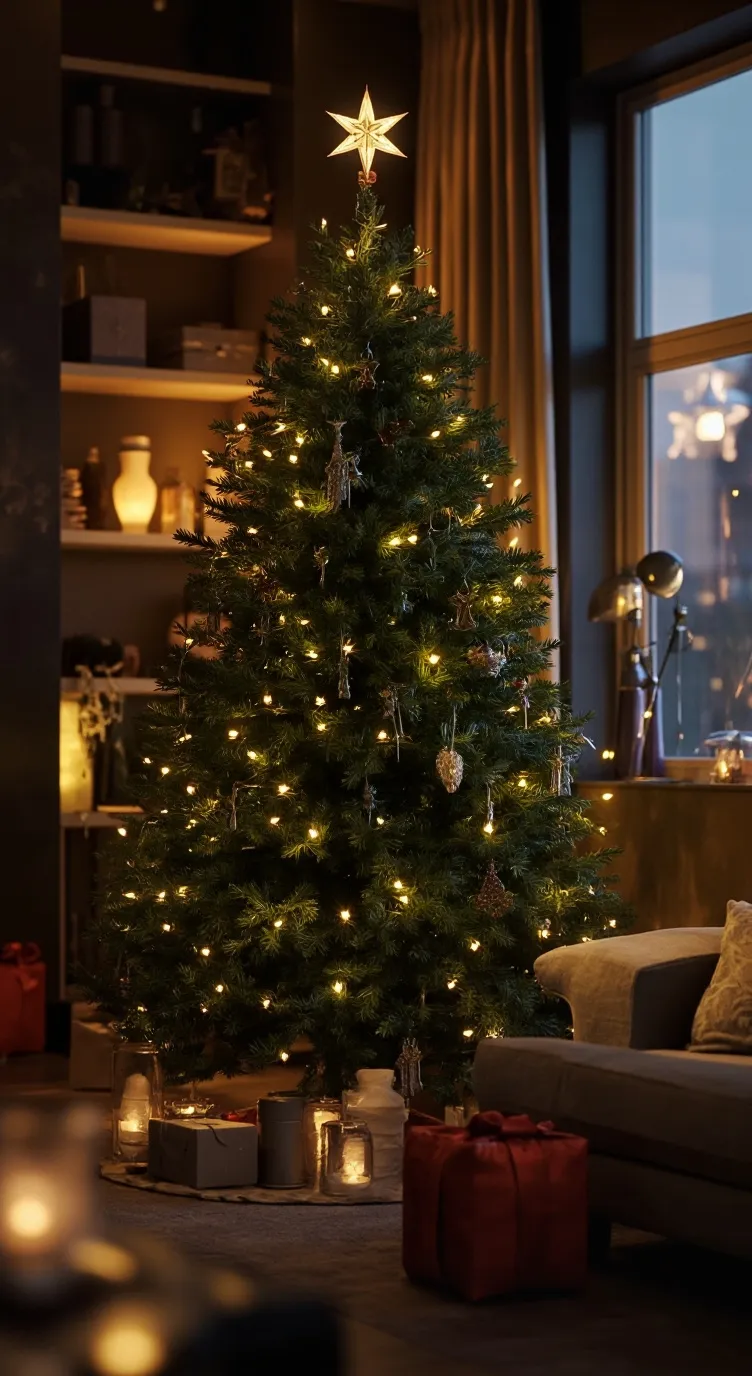 ai character: ii Christmas background