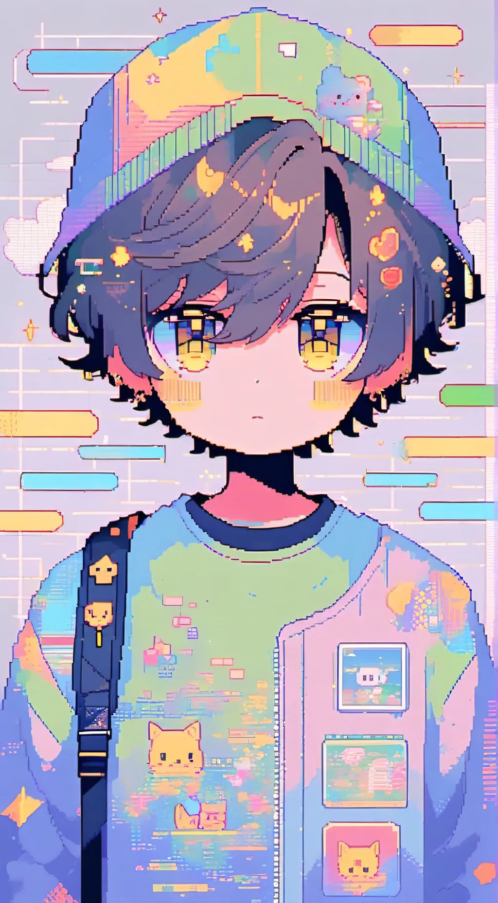 ai character: YouTuber glitch 😆💍 background