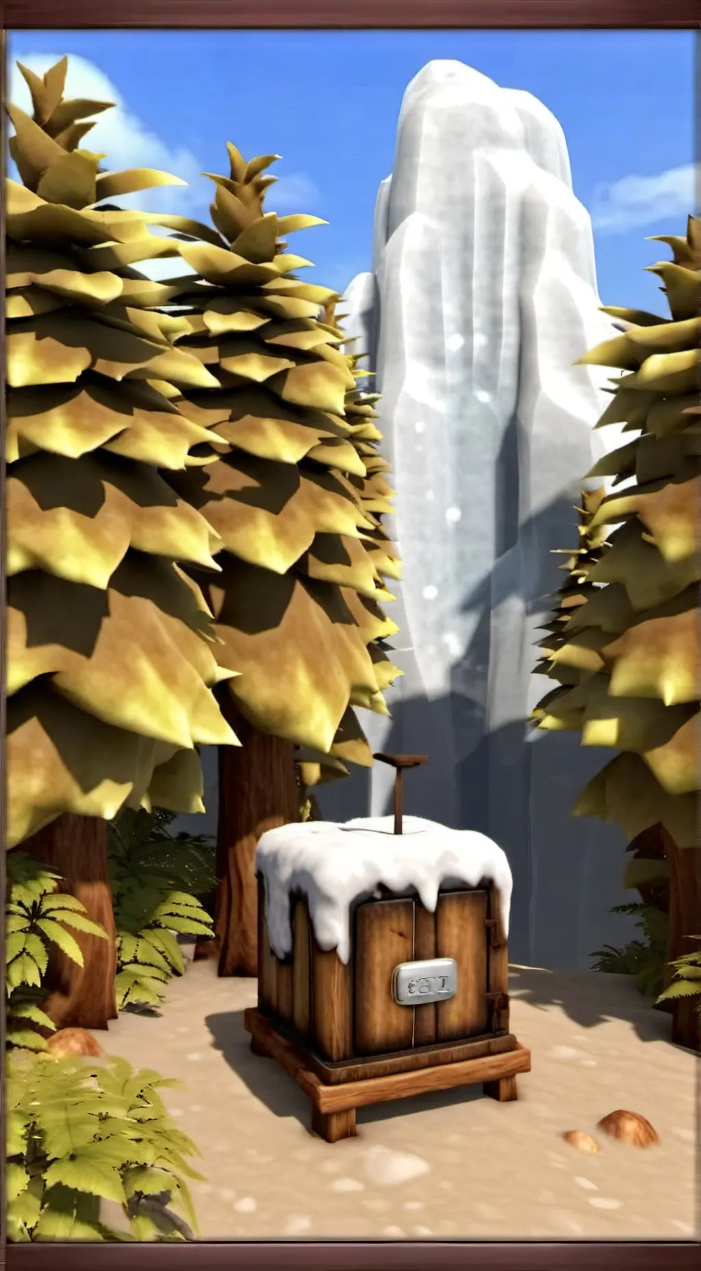 ai character: fruta hielo background