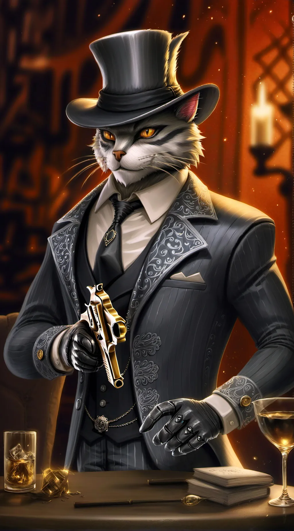 ai character: sss radioactivecat background