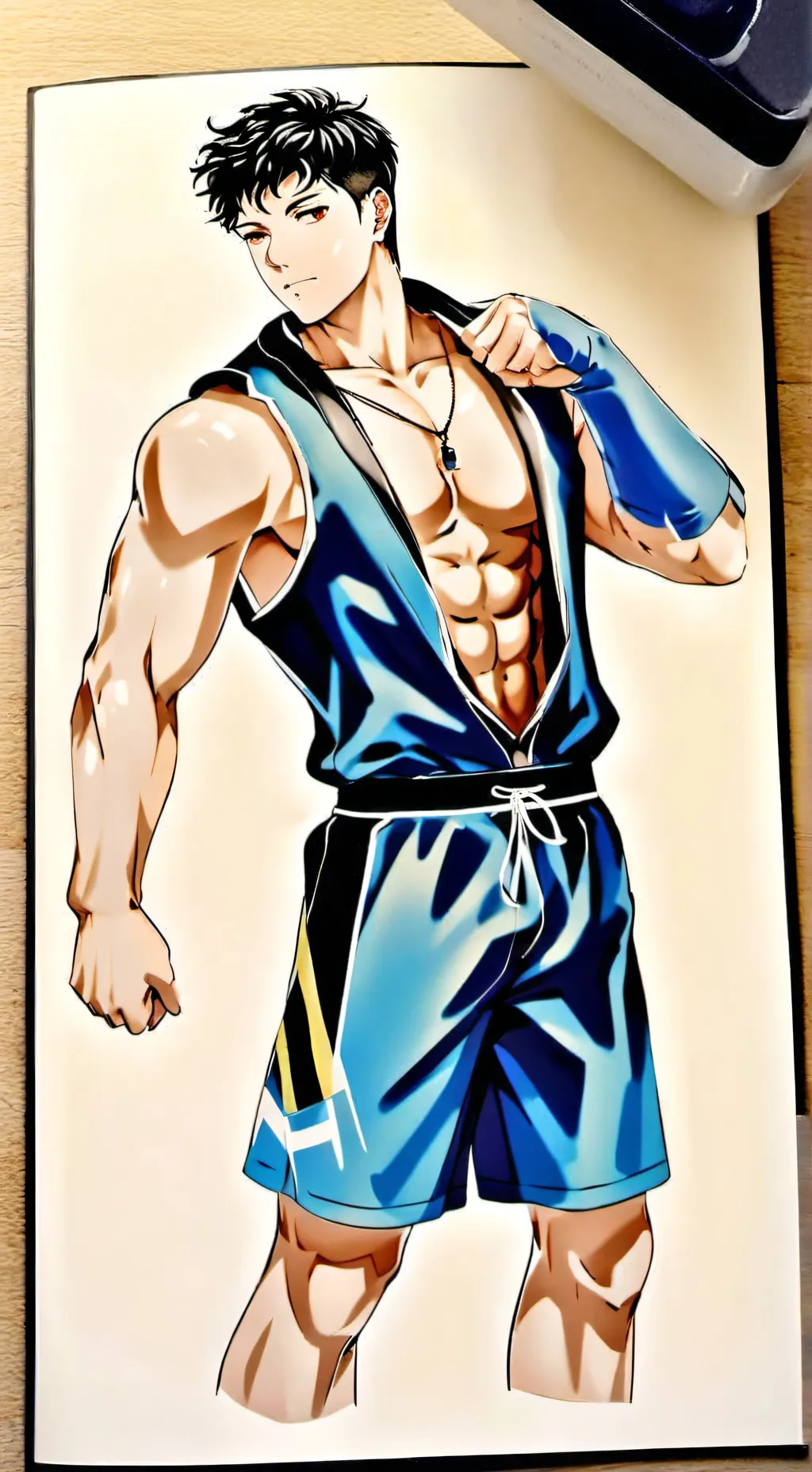 ai character: tu Omega background