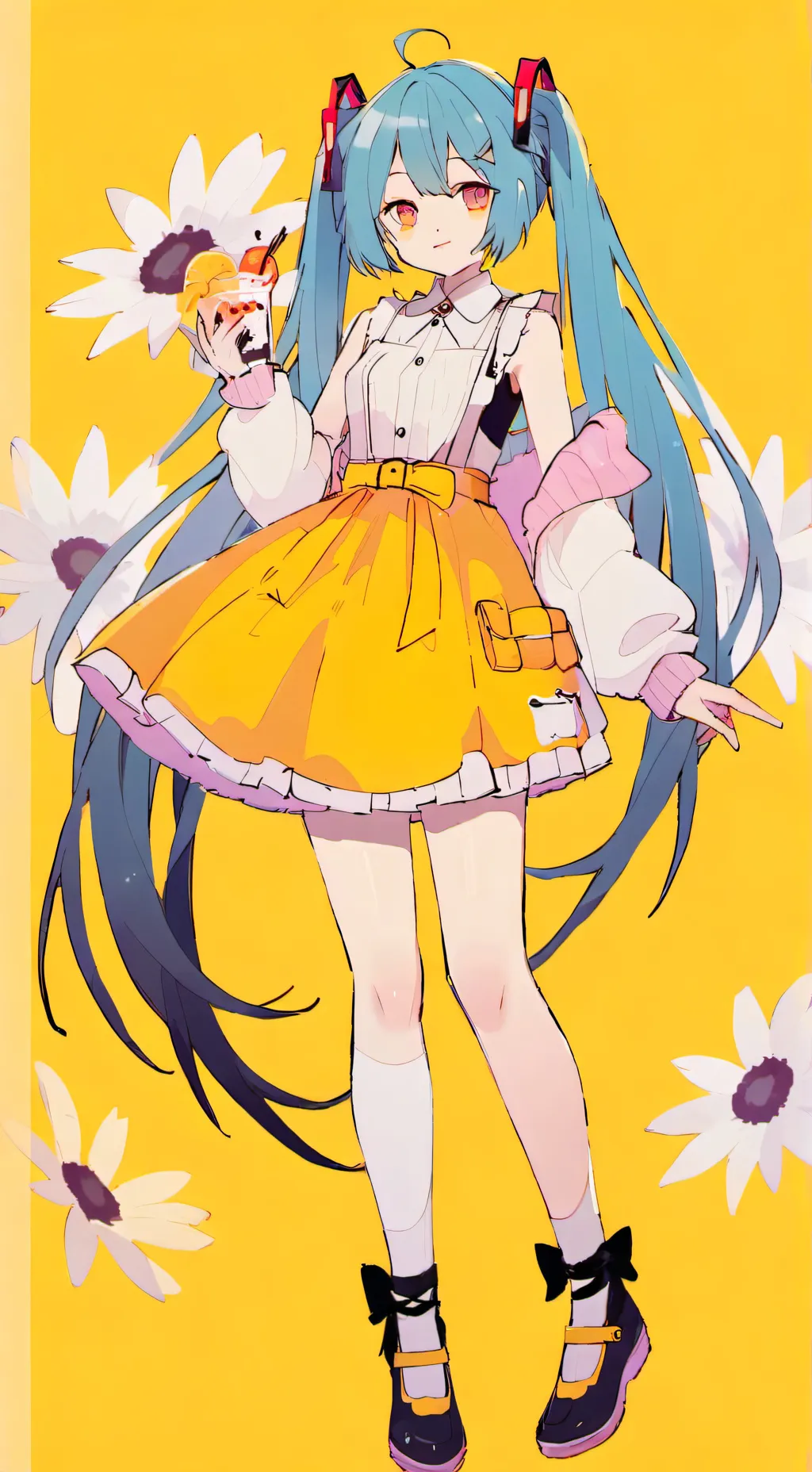 ai character: miku sunny background