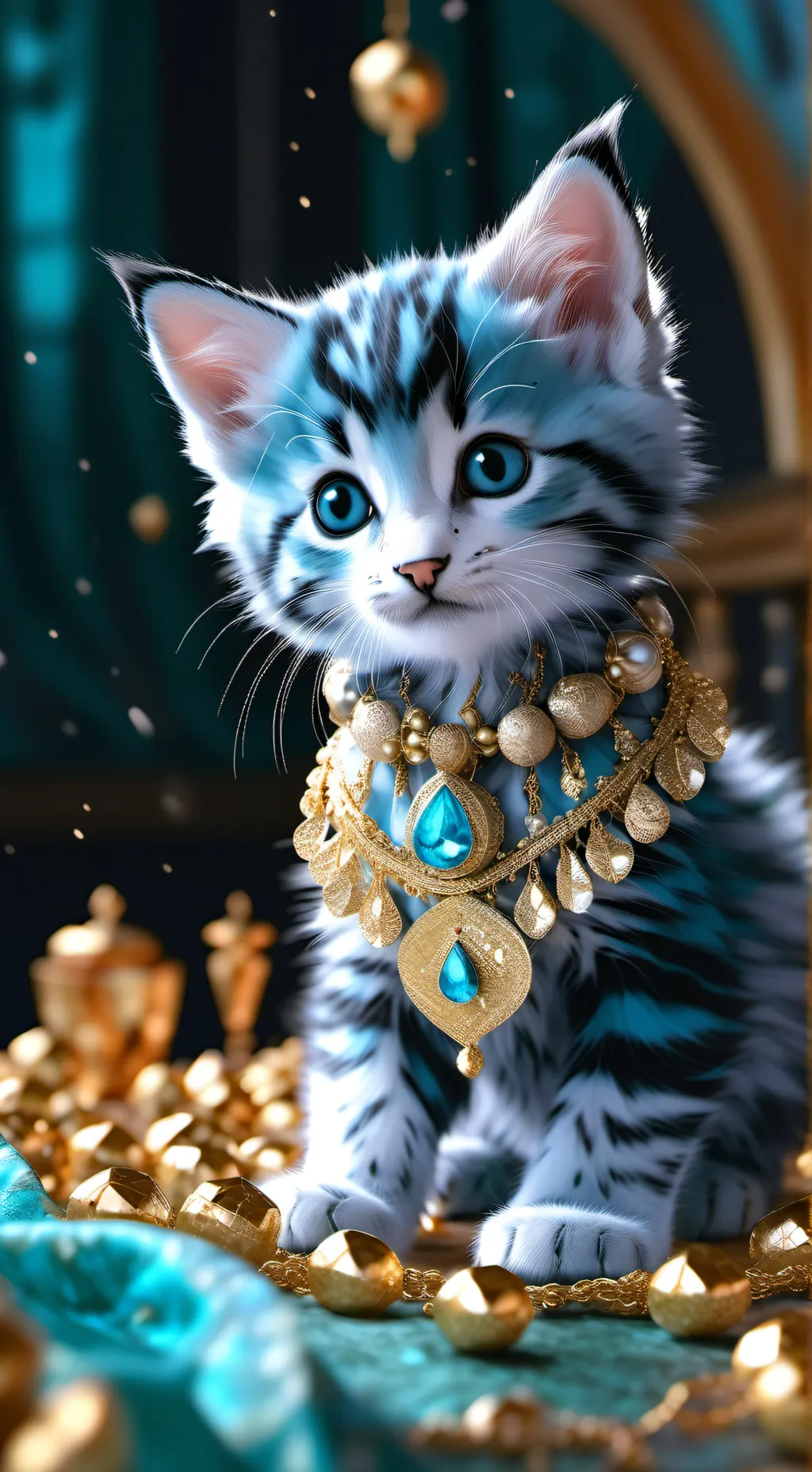 ai character: rich kitten background