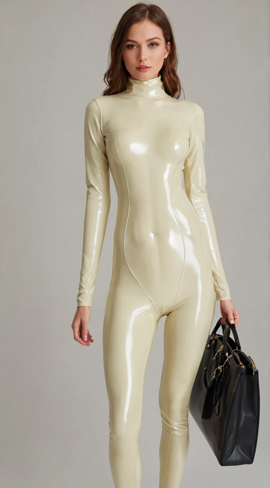 ai character: latex siin suit background