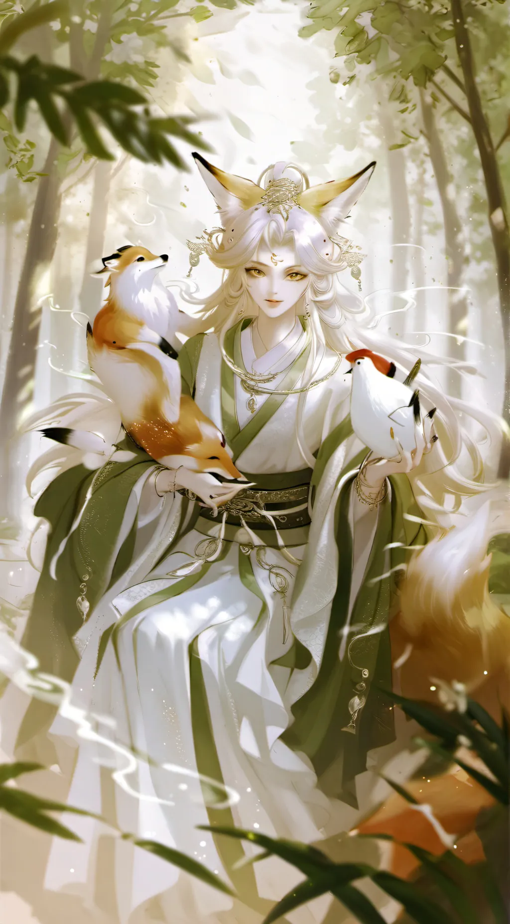 ai character: Kitsuna  background