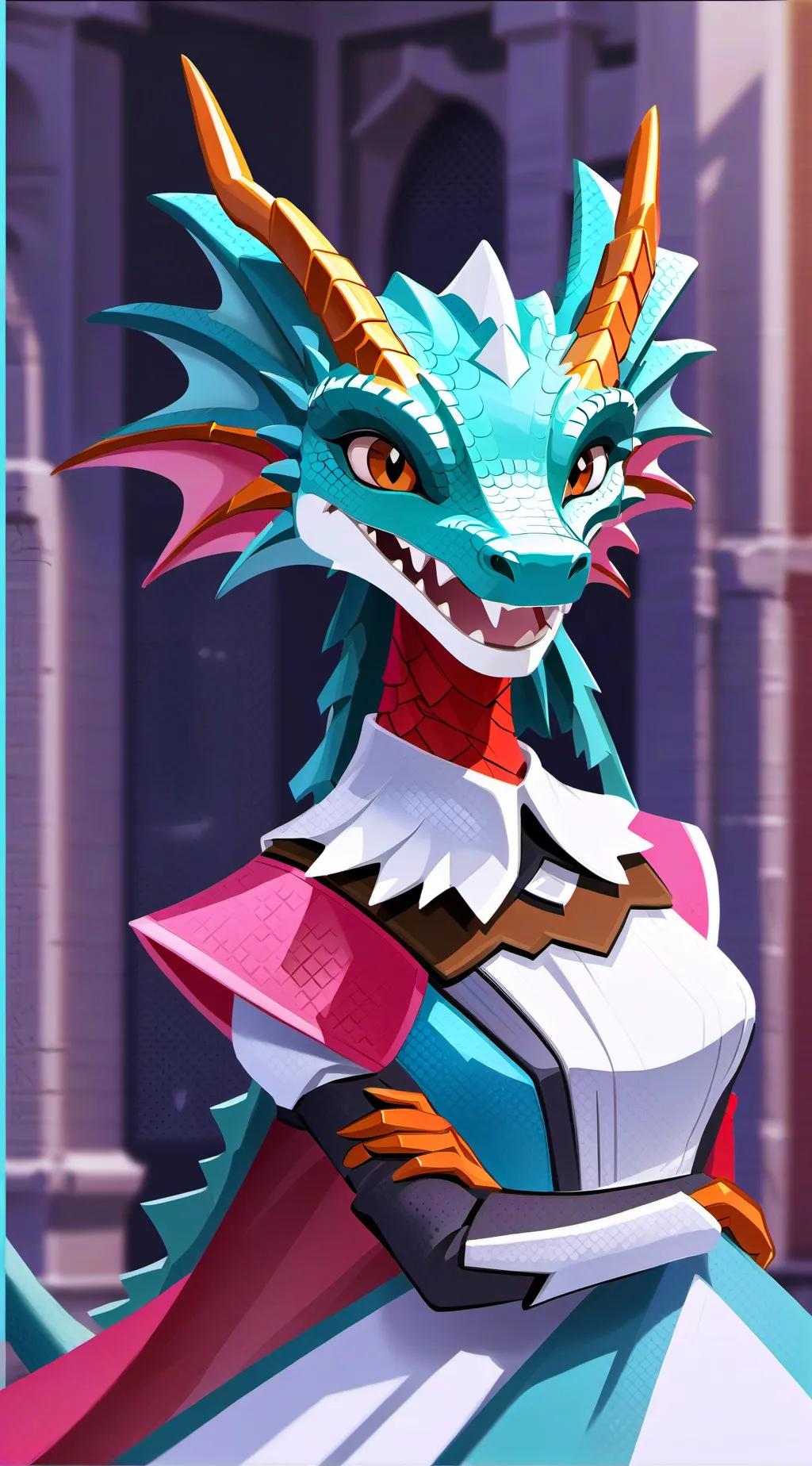 ai character: Dragon servant  background