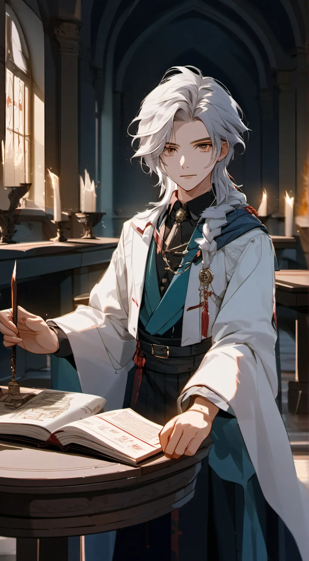 ai character: Magic Academy background