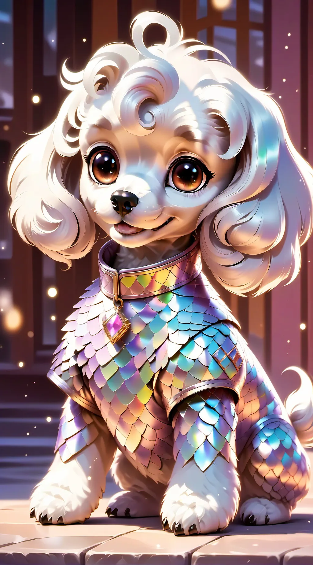 ai character: fluffy background