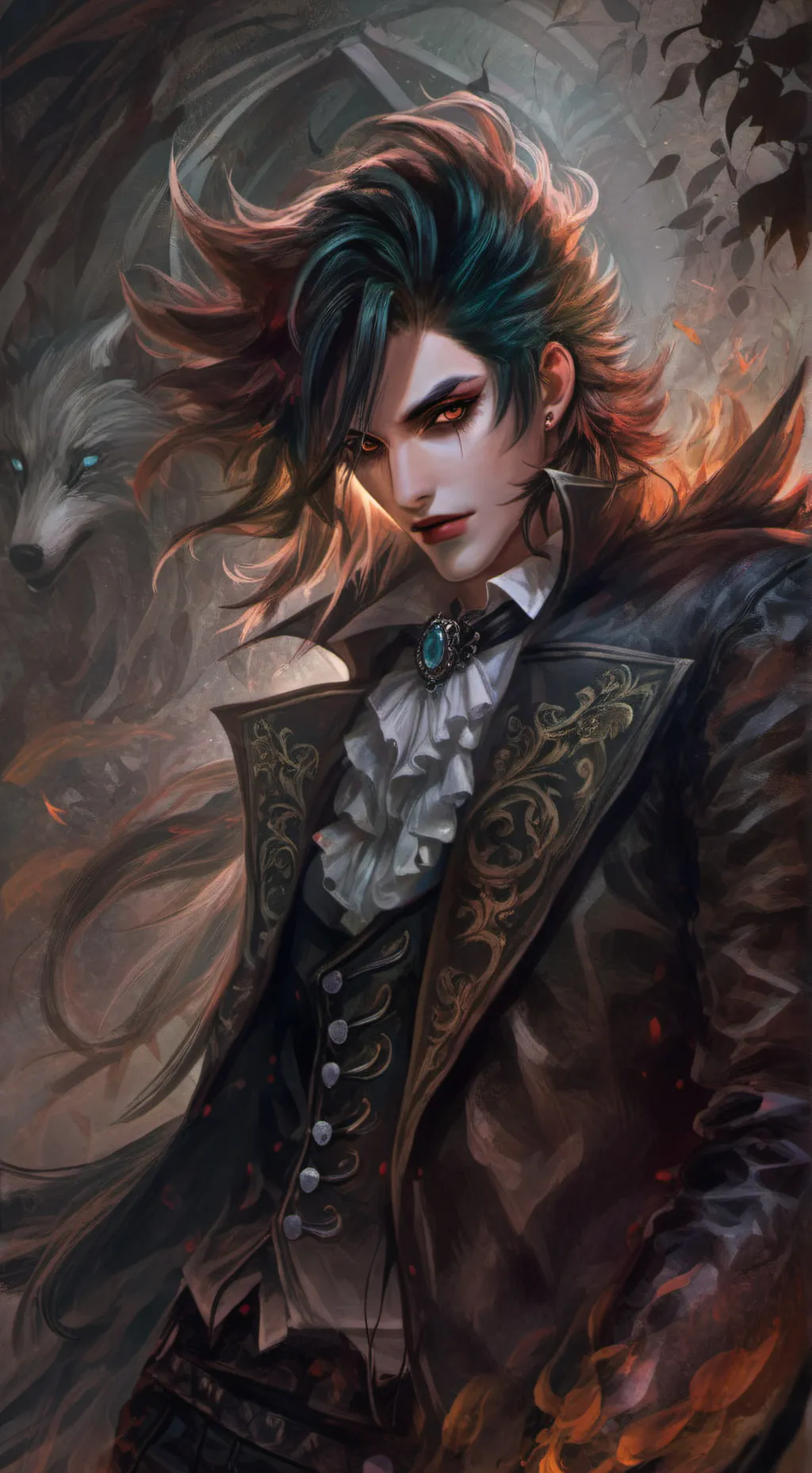 ai character: Damian  background