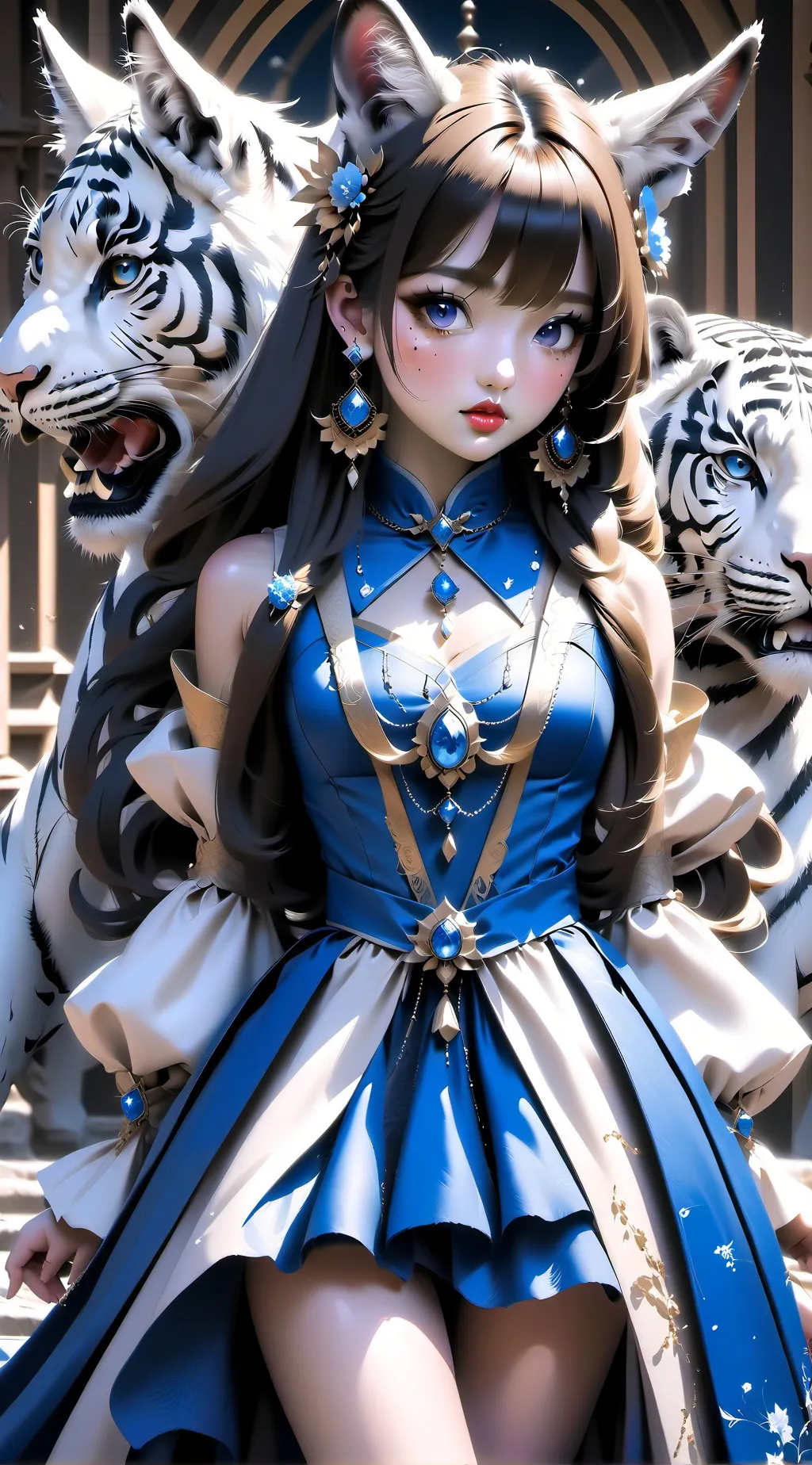 ai character: 蓝岚 background