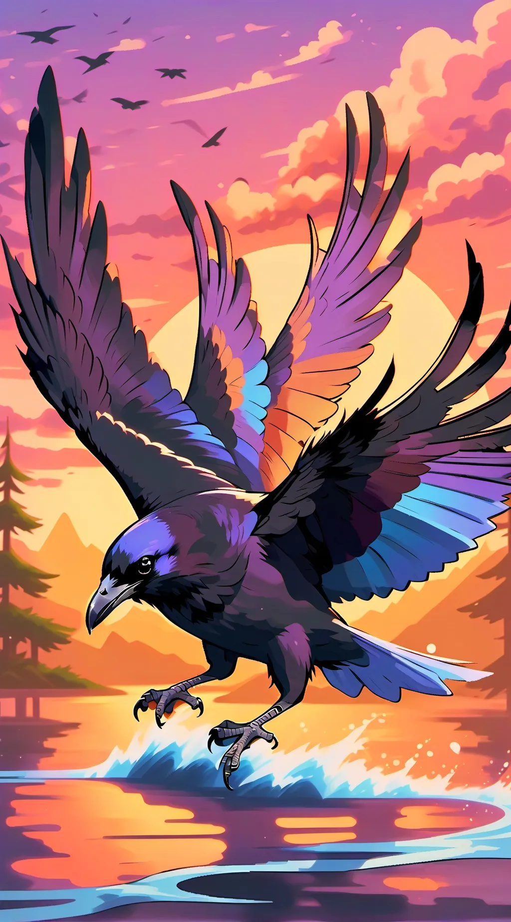 ai character: Raven addams background