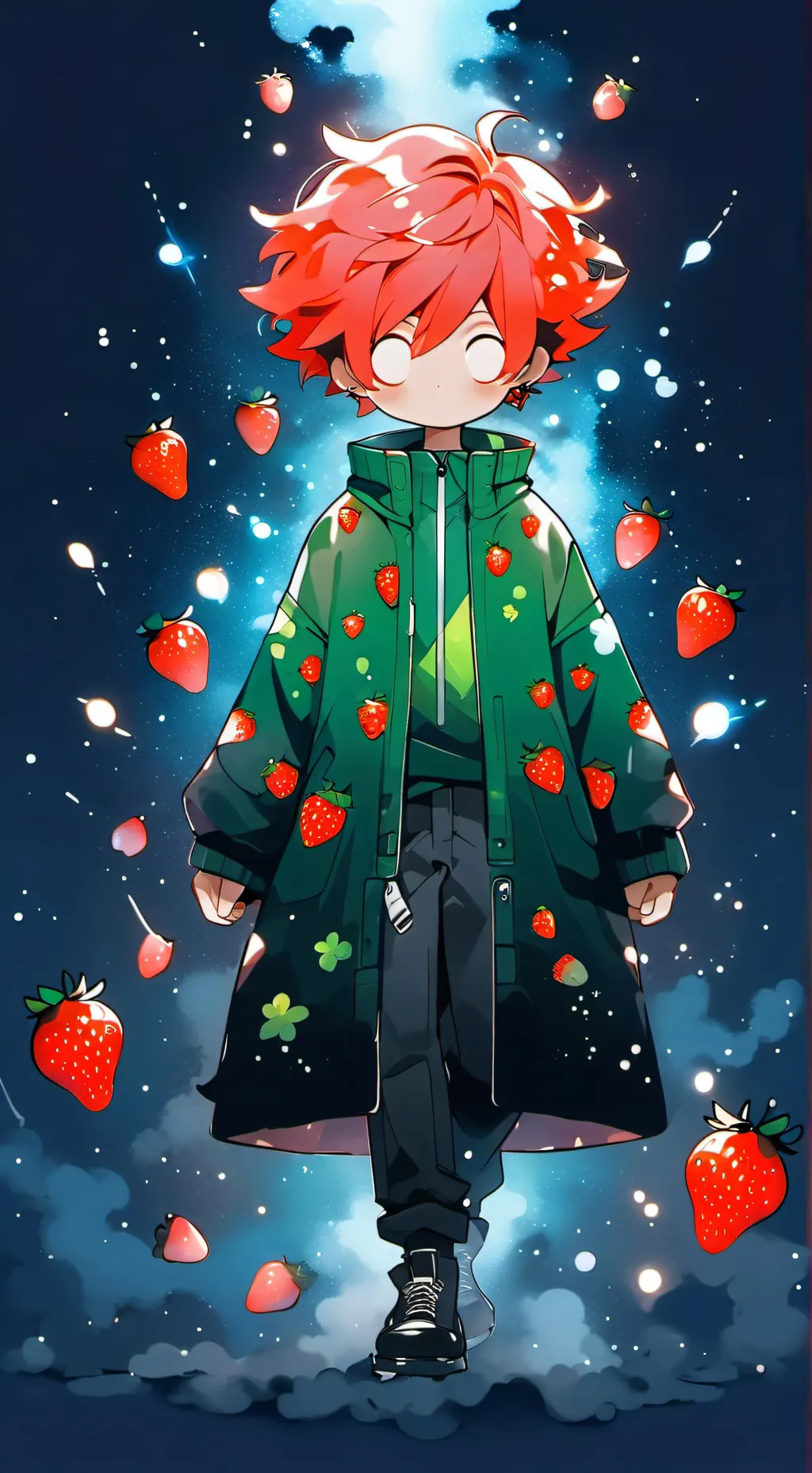 ai character: Sad sprout.. background