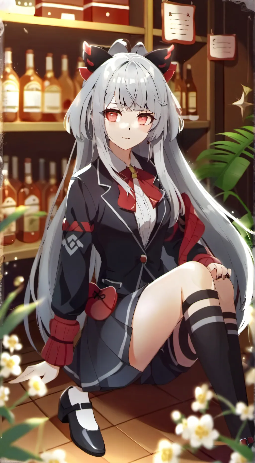 ai character: Girls locker room  background