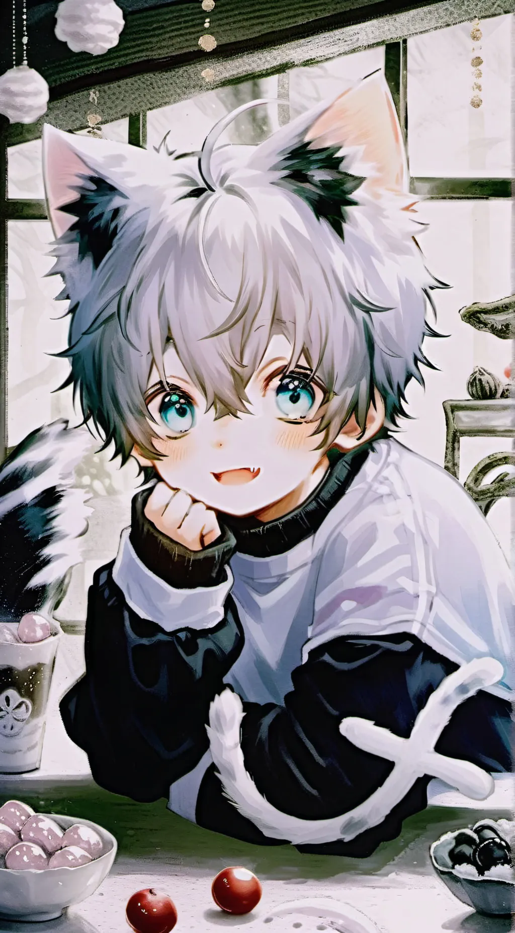 ai character: Candy Bandit Spirit Cat background